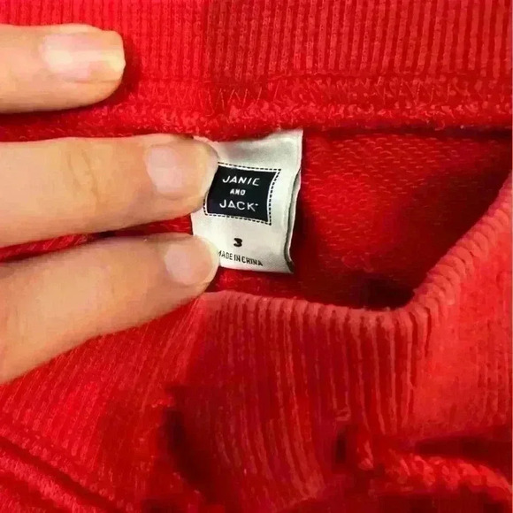 Janie and jack toddler boy sweats jog pants red & striped joggers sweatpant - Picture 8 of 8